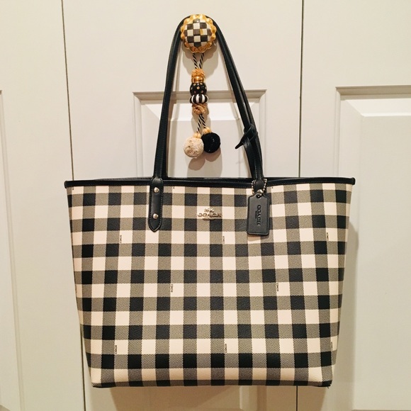 coach gingham tote